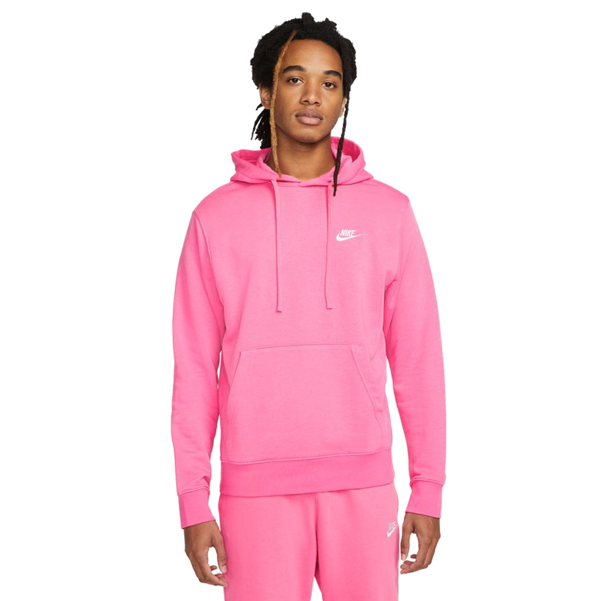 Bluza Nike Sportswear Club French Terry Pinksicle-Pinksicle-Biały - Fútbol  Emotion