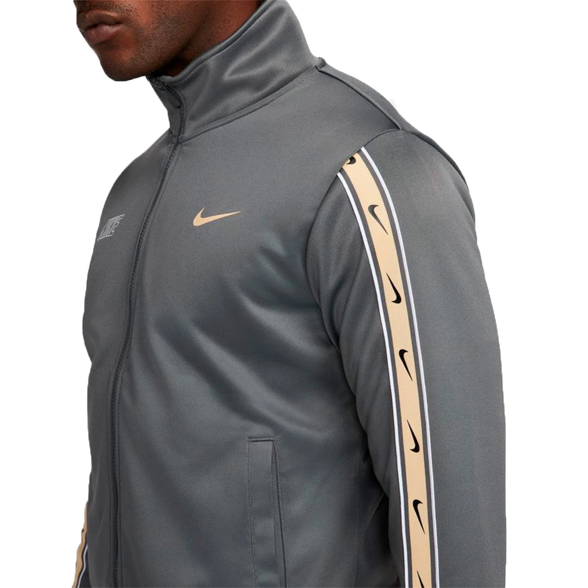 Veste Nike Sportswear Repeat Swoosh Polyknit Iron Gris Iron Gris Sesame Futbol Emotion