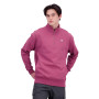 Athletics 90's 1/4 Zip Mock Sweatshirt-Washed Burgundy