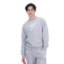 Essentials Stacked Logo Fleece Crew Athletic Grey