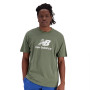 Essentials Stacked Logo Deep Olive Green