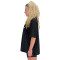 Camiseta Essentials Stacked Logo Cotton Oversized Mujer Black
