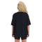 Camiseta Essentials Stacked Logo Cotton Oversized Mujer Black