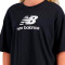 Camiseta New Balance Essentials Stacked Logo Cotton Oversized Mujer