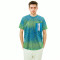 Camiseta Authentic Fapo Print Green Dusty-Blue Smurf