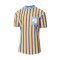 Camiseta Woven Signature Os Striped Light Blue-Light Yellow-Brown