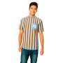 Woven Signature Os Striped-Light Blue-Light Yellow-Brown