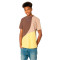 Camiseta Woven Signature Block Brown-Light Yellow-Sand