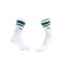 Calcetines Crew Heritage Stripe 2P Unisex White - Retro Green