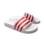 Adilette Mujer White-Better Scarlet- White