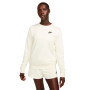 Sportswear Club Fleece Crew Mujer Kokosovo mlijeko-crno