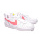 Zapatilla Court Borough Low 2 Niño White-Coral Chalk-Laser Orange