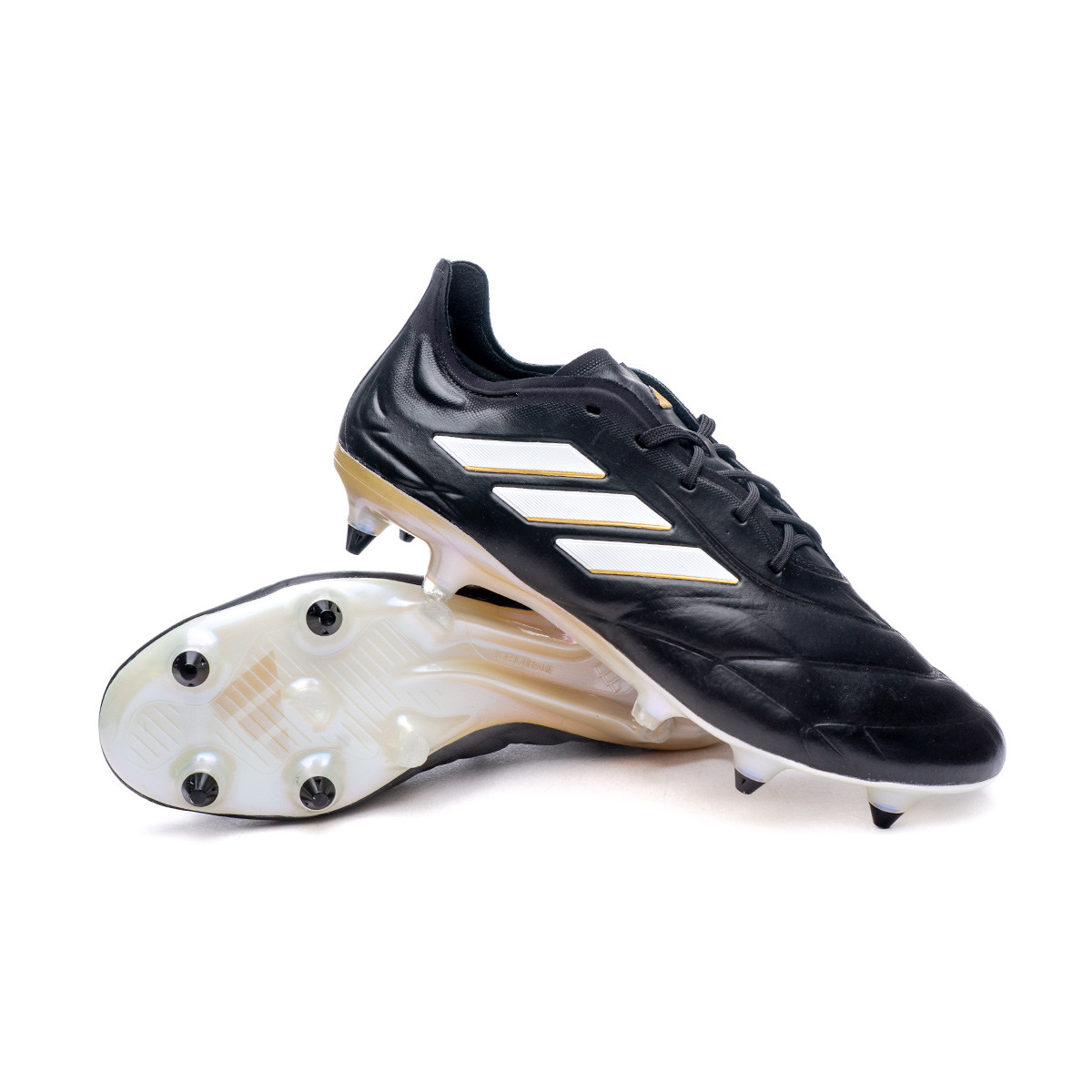 fertilizante Cariñoso letal Bota de fútbol adidas Copa Pure.1 SG Core Black-White-Gold Metallic -  Fútbol Emotion