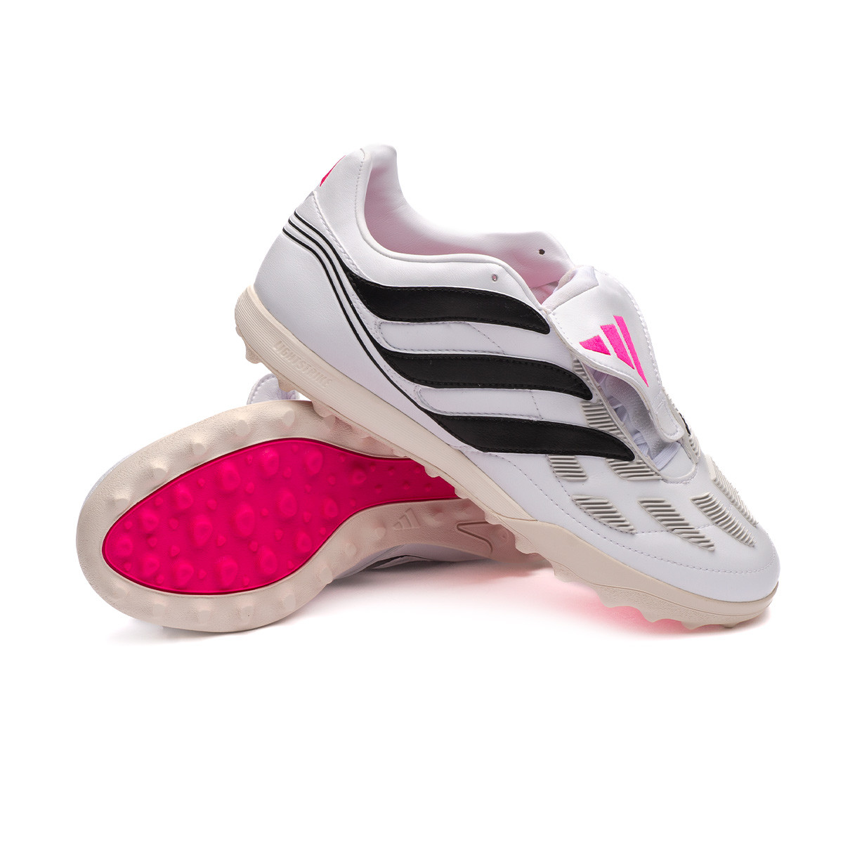 Bota de fútbol Predator Precision .1 Turf White-Core Black-Shock Pink - Fútbol Emotion