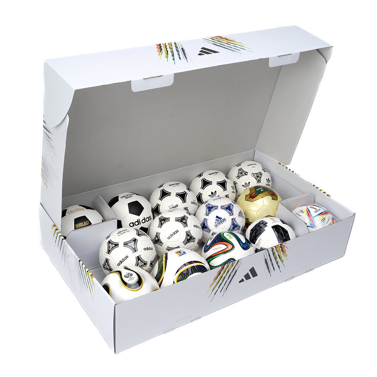 Kenia Disparidad recurso renovable Pack adidas Balones Mini Históricos World Cup White - Fútbol Emotion