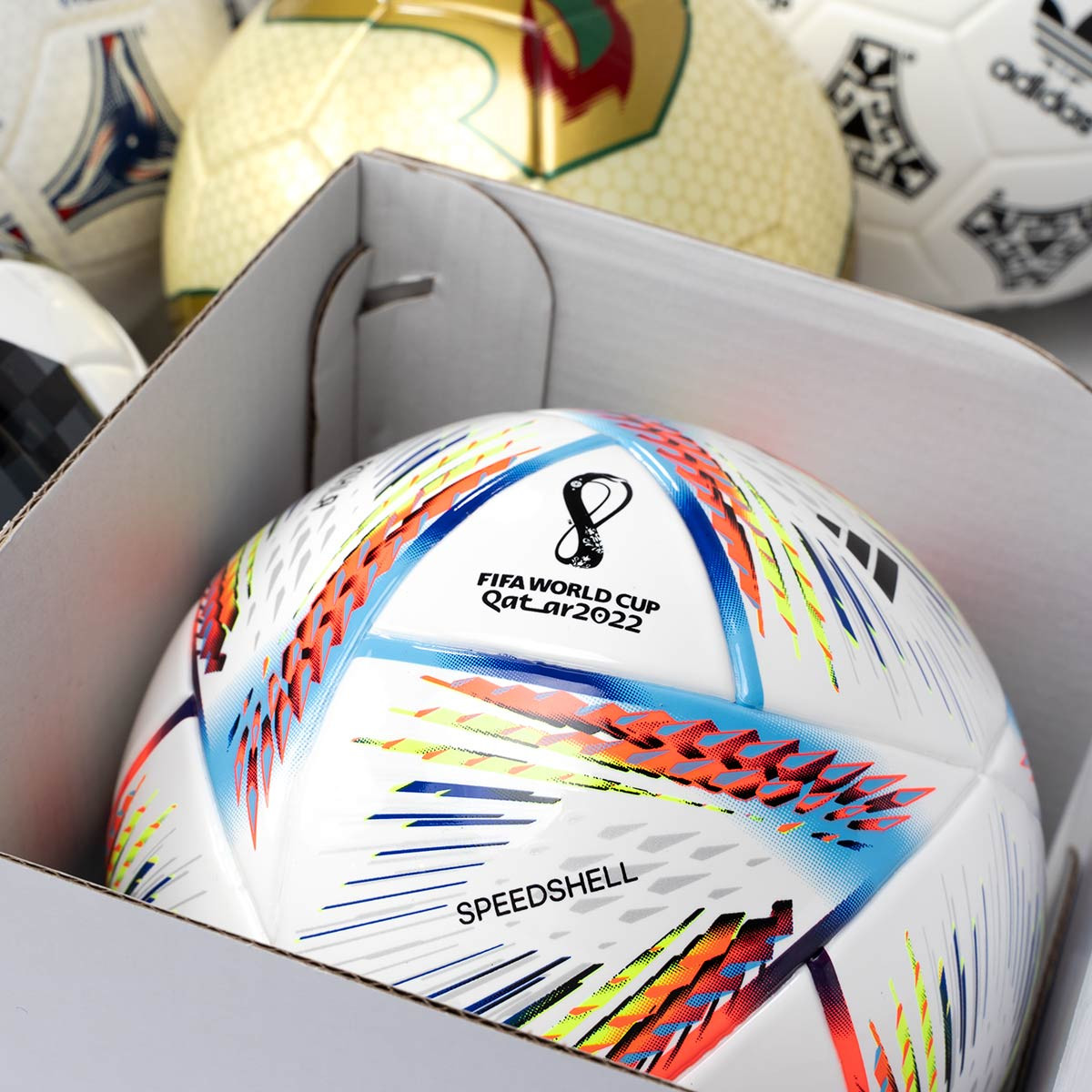 espalda Espectacular Pionero Pack adidas Balones Mini Históricos World Cup White - Fútbol Emotion