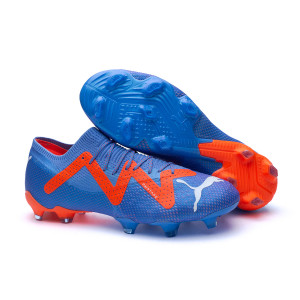 PUMA Future Ultimate Low FG/AG Supercharge - Blue Glimmer/PUMA White/Ultra  Orange