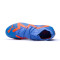 Bota Future Match Turf + Mid Niño Blue Glimmer-White-Ultra Orange