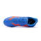 Bota Future Play FG/AG Niño Blue Glimmer-White-Ultra Orange