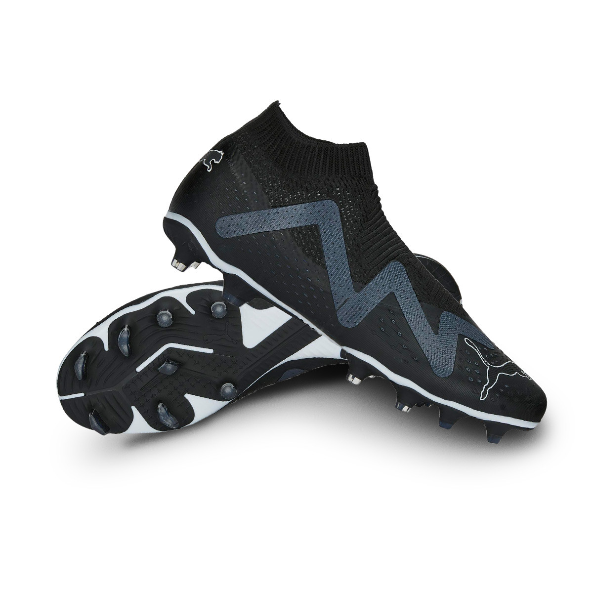 Bota Puma Future LL FG/AG Black-White - Fútbol Emotion