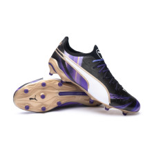 Football Boots Puma King Ultimate FG AG Black Gold Violet Futbol Emotion