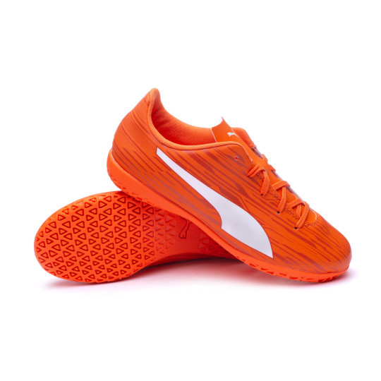 HallenfuBballschuh Puma Kinder Rapido III IT Dragon Fire WeiB Chilipulver Schwarz Futbol Emotion