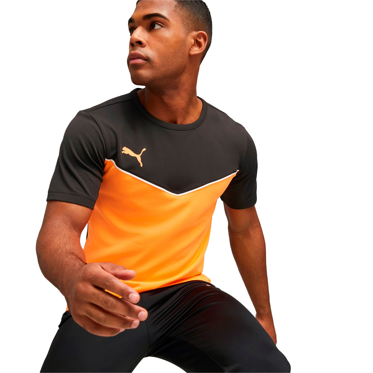 Camiseta Puma IndividualRISE Black-Ultra Orange - Emotion