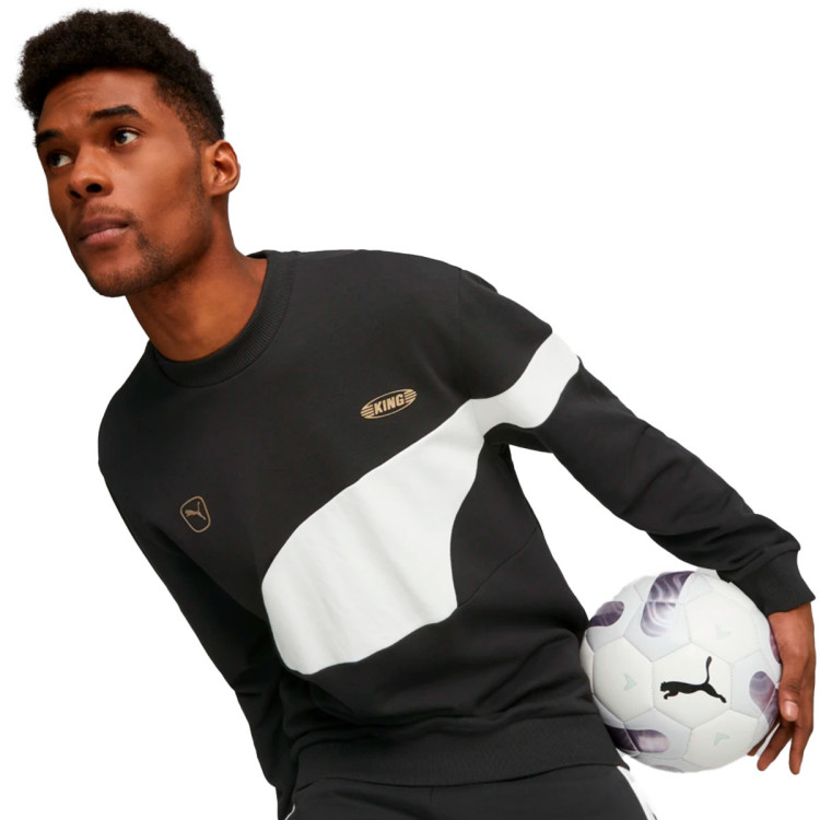 Sweatshirt Puma King Top Black White F tbol Emotion