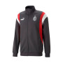 AC Milan Fanswear 2022-2023 Płaska Dark Grey-Tango Czerwony