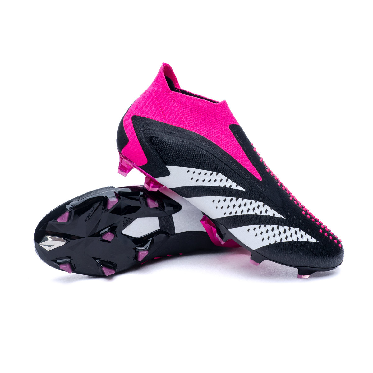 Bota de adidas Predator Accuracy + FG Black-White-Shock Pink - Fútbol Emotion