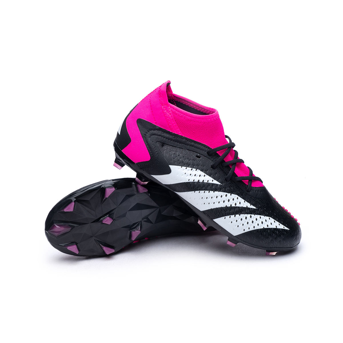 Bota de fútbol adidas Predator Accuracy .1 Niño Black-White-Shock Pink - Fútbol Emotion