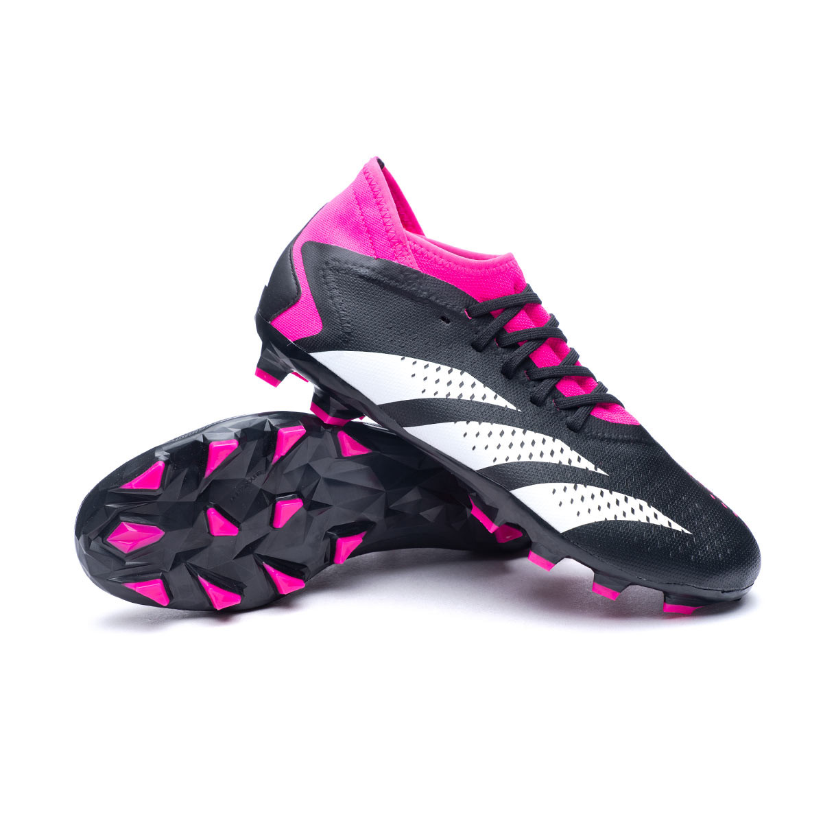 Bota de adidas Predator Accuracy .3 MG Black-White-Shock Pink - Fútbol Emotion