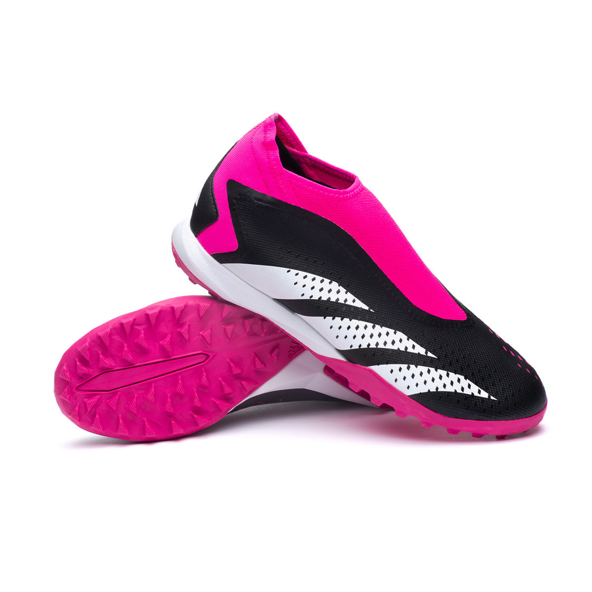 Bota de adidas Predator Accuracy .3 LL Turf Black-White-Shock Pink - Fútbol Emotion