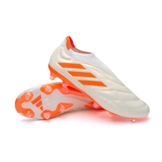 Bota Copa Pure + FG Off White-Solar Orange