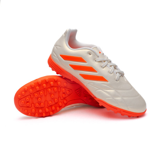 Boots adidas Kids Copa Pure .3 Turf Off White-Solar Orange - Fútbol