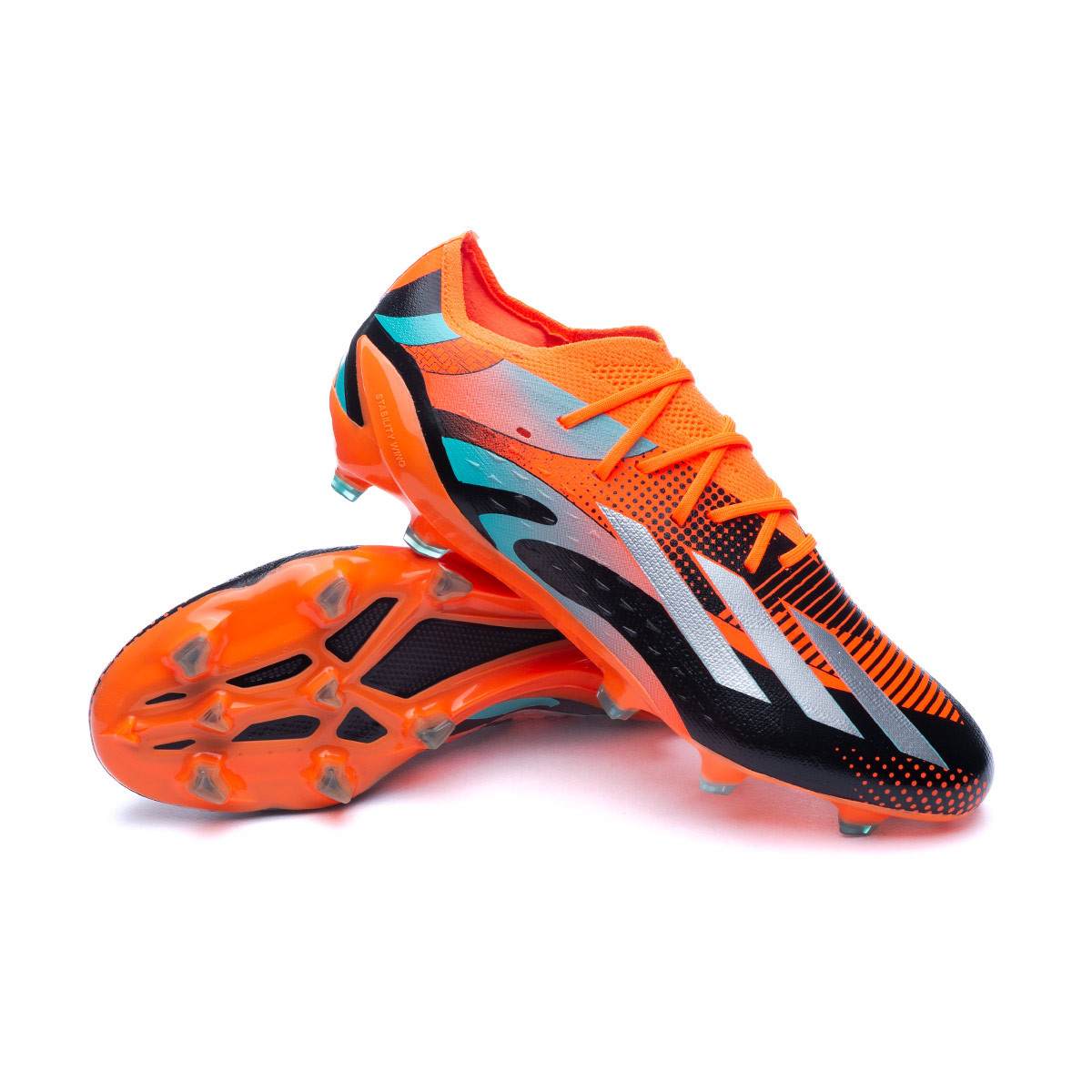 Bota fútbol X Speedportal Messi .1 FG Solar Orange-Silver Met.-Core Fútbol Emotion