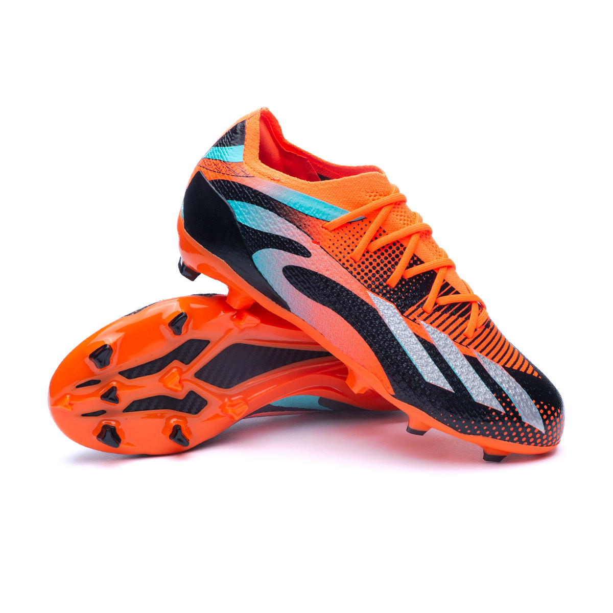 Zapatos de X Messi .1 FG Niño Solar Orange-Silver Met.-Core Black - Fútbol Emotion
