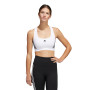 Powerreact Training Medium Support 3 Stripes Mujer Biały