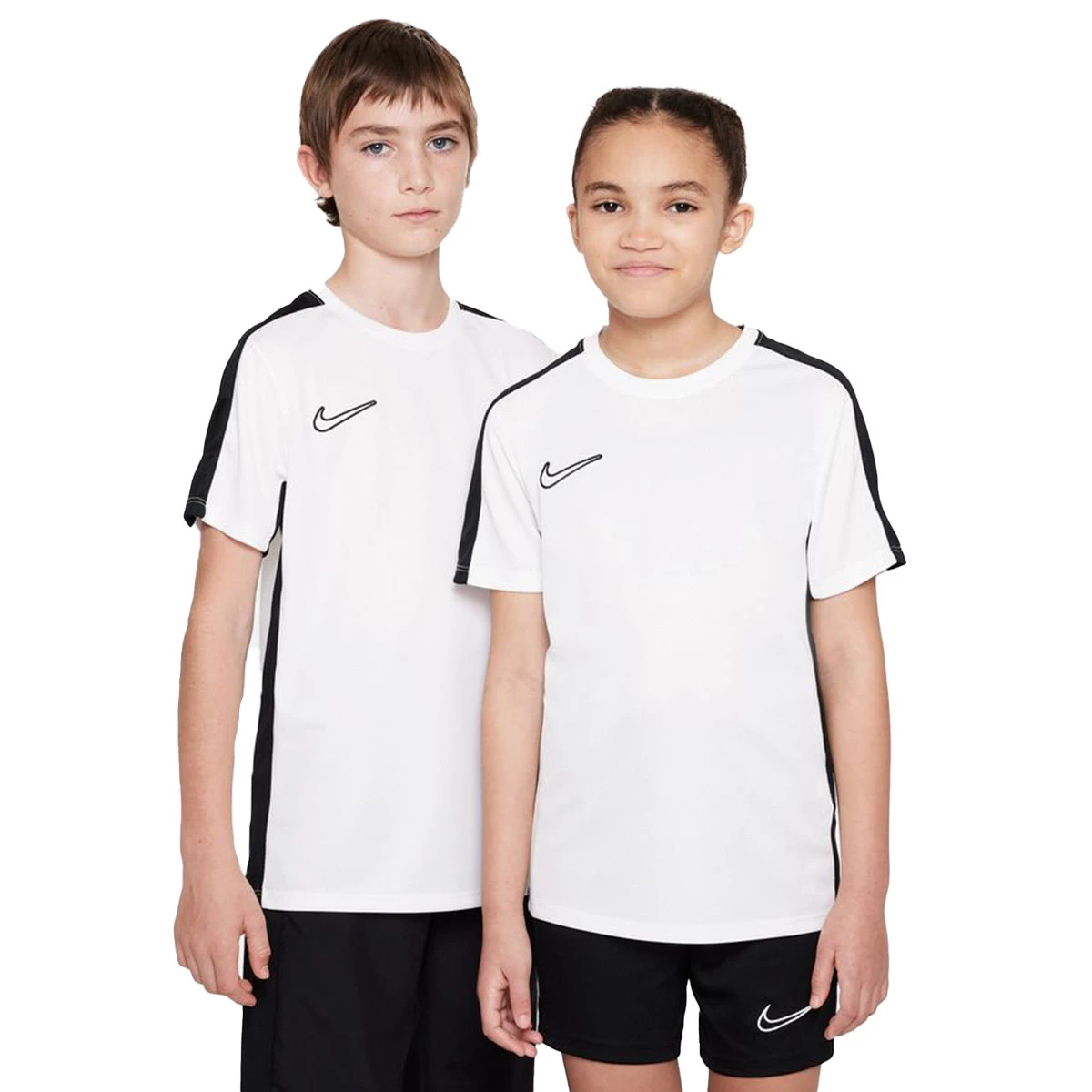 Jersey Nike Kids Dri Fit Academy 23 White Black Futbol Emotion