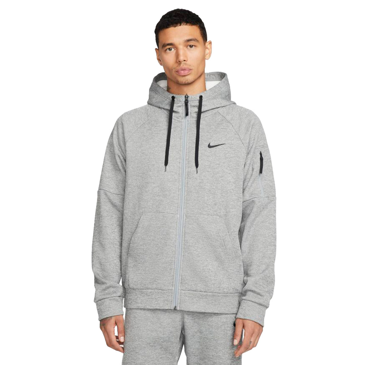 Veste Nike Therma-Fit Hoodie Dark Grey Heather-Particle Grey-Black - Fútbol  Emotion