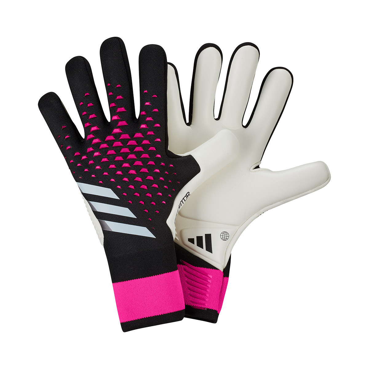 Guante portero adidas Predator Pro Black-White-Shock Pink - Fútbol Emotion