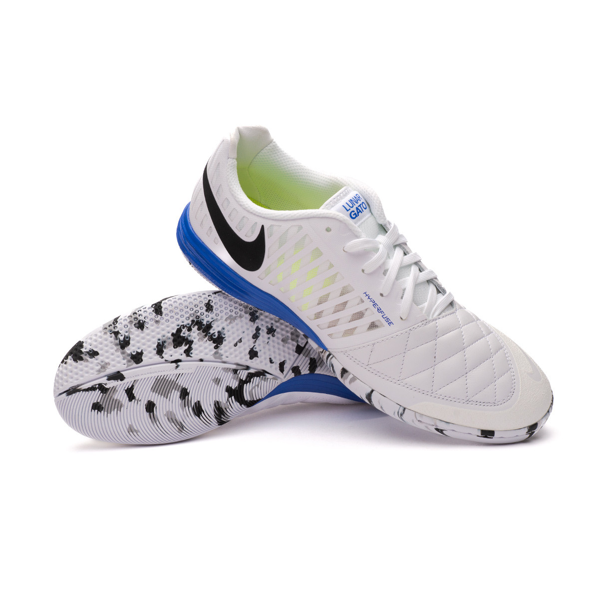 Zapatilla de Fútbol sala Lunar White-Black-Glacier Blue-Racer - Fútbol Emotion