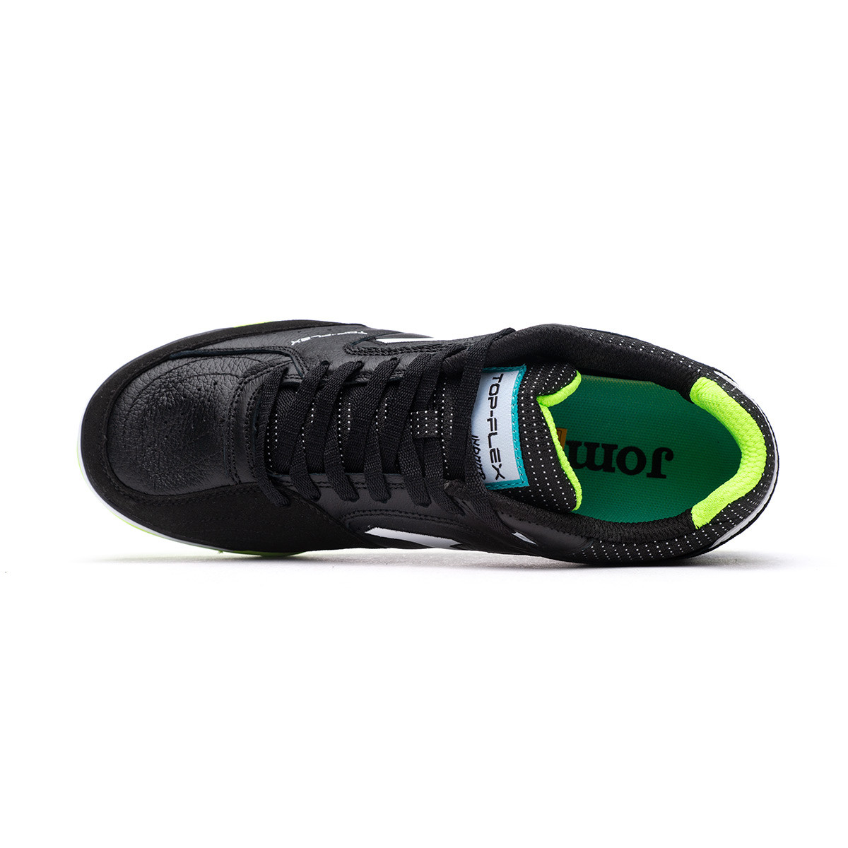 Derivación Unión precedente Indoor boots Joma Top Flex Rebound Black Fluorescent Green - Fútbol Emotion
