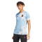 Camiseta Bélgica Segunda Equipación Mundial Qatar 2022 Mujer Clear Sky