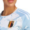 Camiseta Bélgica Segunda Equipación Mundial Qatar 2022 Mujer Clear Sky