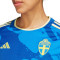 Camiseta Suecia Segunda Equipación Mundial Femenino 2023 Mujer Royal Blue