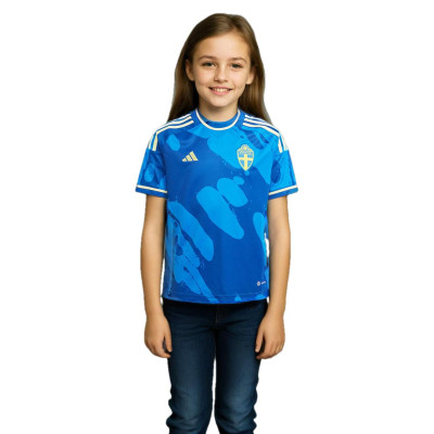 Maglia Svezia Seconda Divisa Mondiale Femminile 2023 Bambino