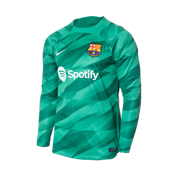 Men's Replica Nike Ter Stegen Barcelona Long Sleeve Goalkeeper Jersey 23/24 - Size M