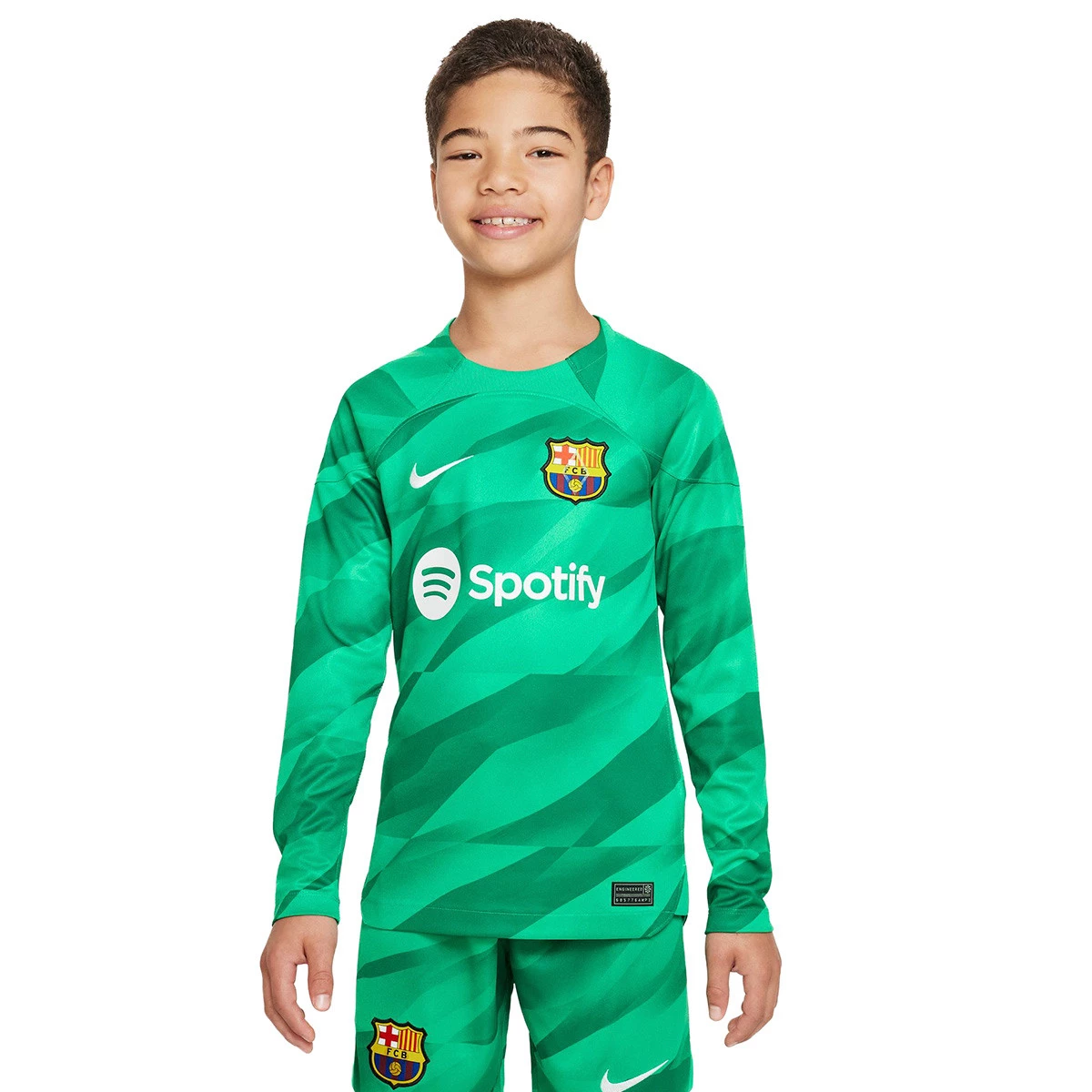 camiseta portero verde niño Barcelona 
