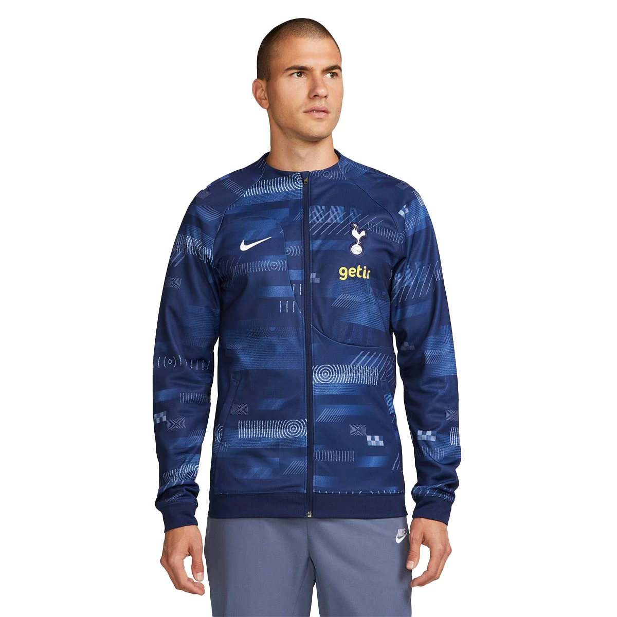 Jacket Nike Tottenham Training 2023 2024 White Binary Blue Iron Purple White Futbol Emotion